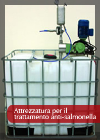 Attrezzatura per trattamenti anti-salmonella