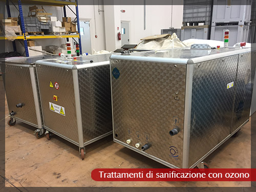 Trattamenti di sanificazione con ozono